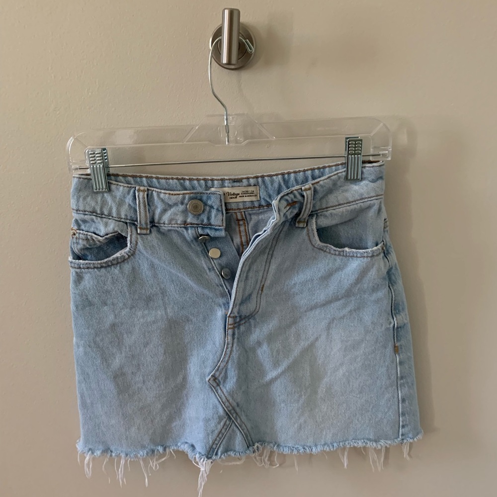 Spain, denim skirt